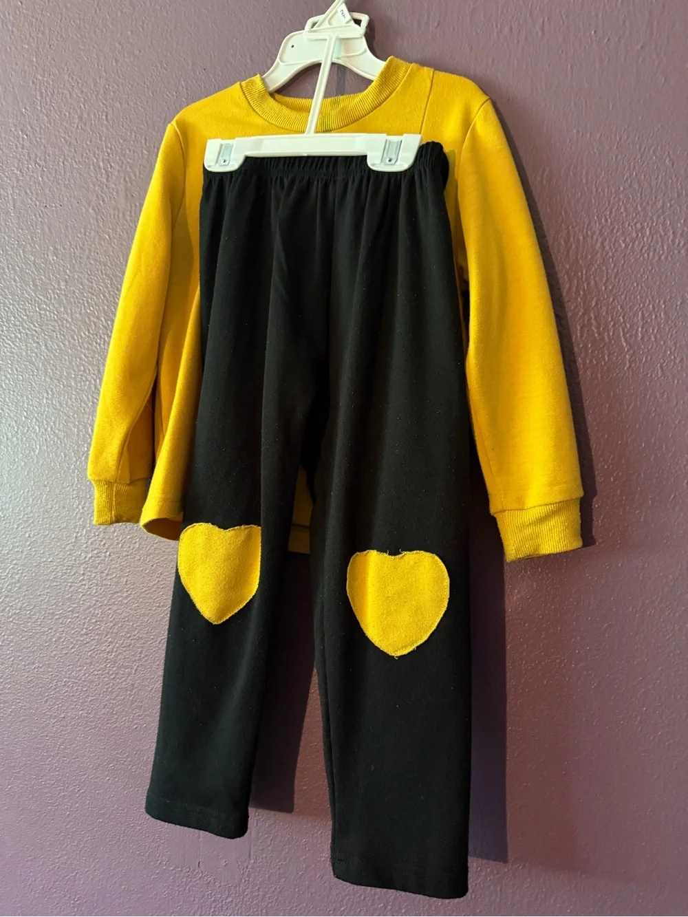 Girls Yellow Top with Black Bow Accents